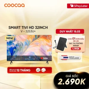 Smart TV HD Coocaa 32 Inch Wifi - Model 32S3U+