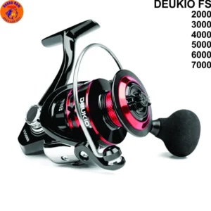 Máy câu cá DEUKIO FS. Máy câu full kim loại. Máy câu lure dùng cho cần câu máy đứng
