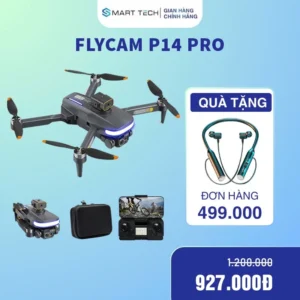 Flycam giá rẻ P14 động cơ không chổi than, máy bay mini có camera kép HD bay ổn định